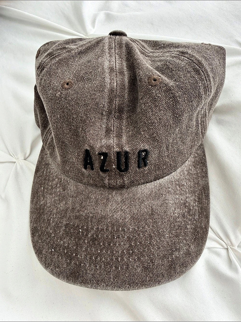 AZUR Embroidered Logo Baseball Cap in Brown